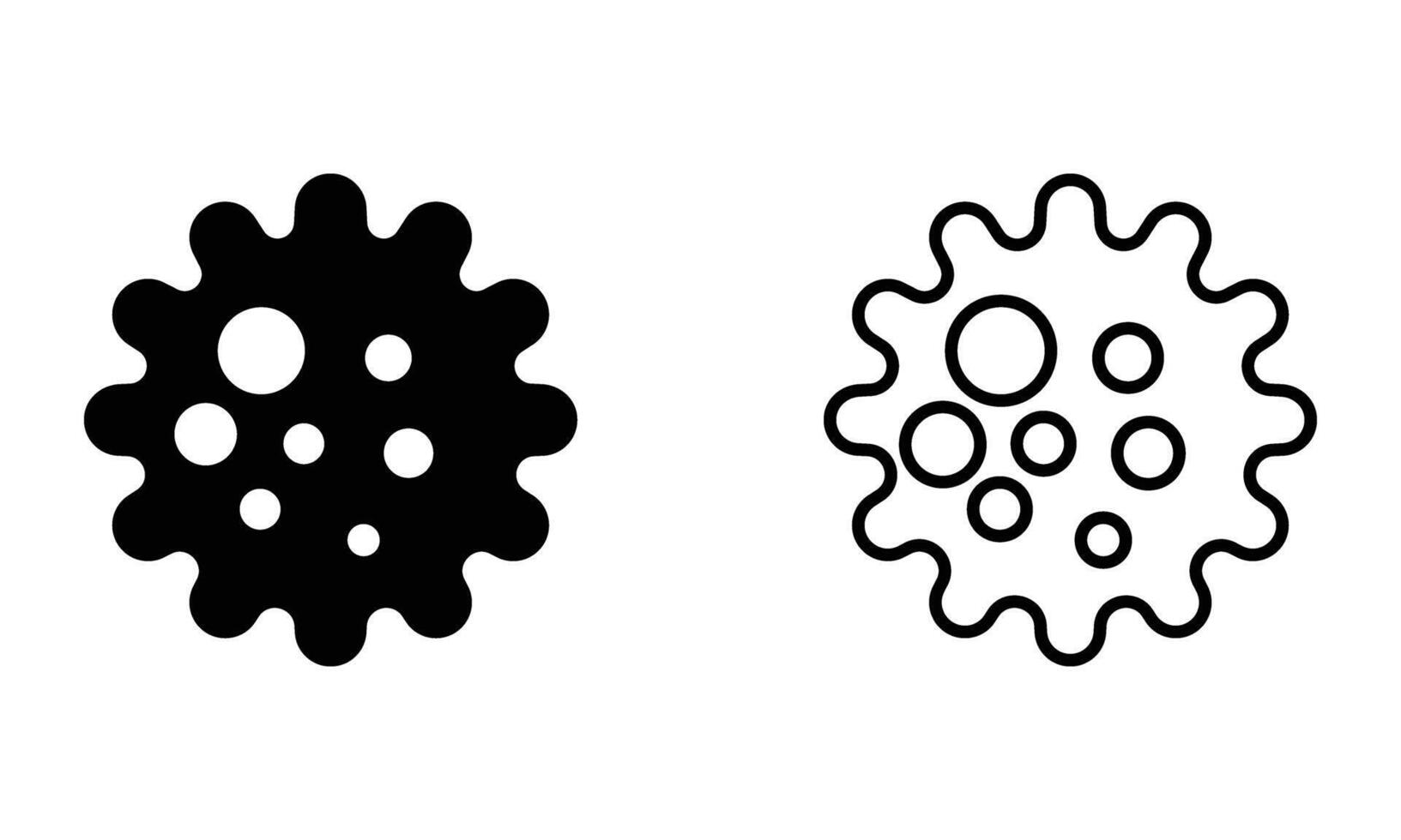 Illustration of bacteria cells, infectious pathogen icon vector