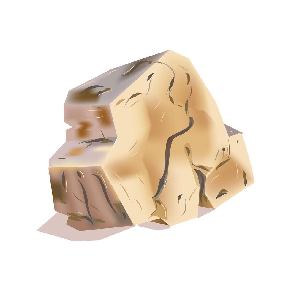 Realistic Rock Illustration vector