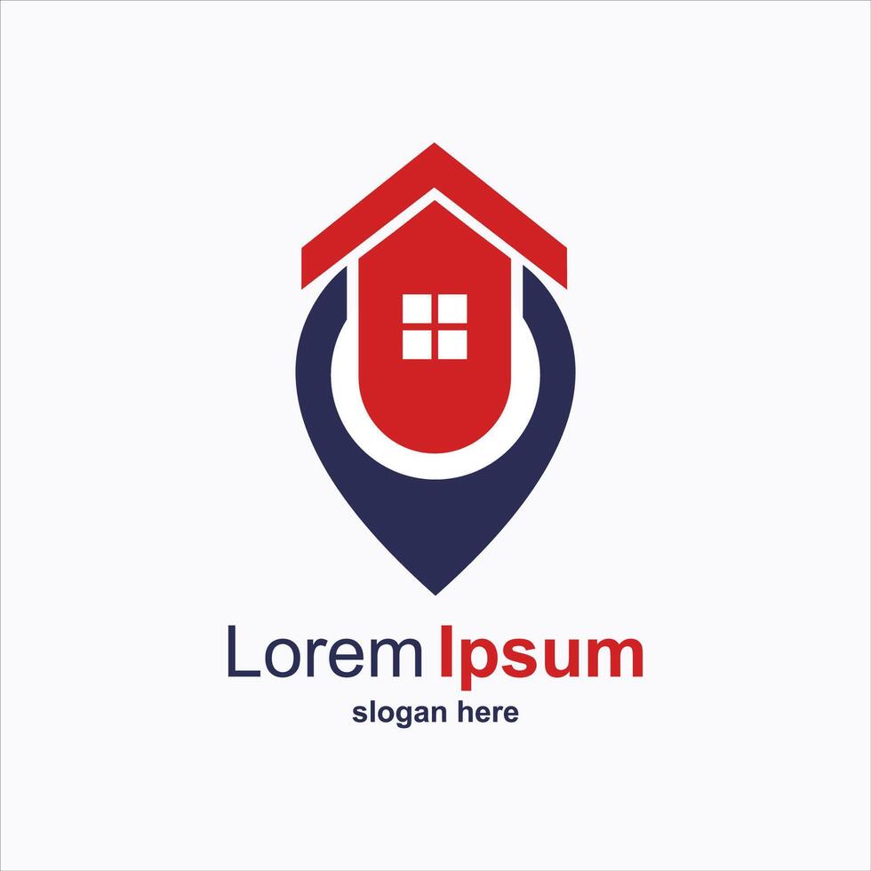 House Location Logo Design Template vector