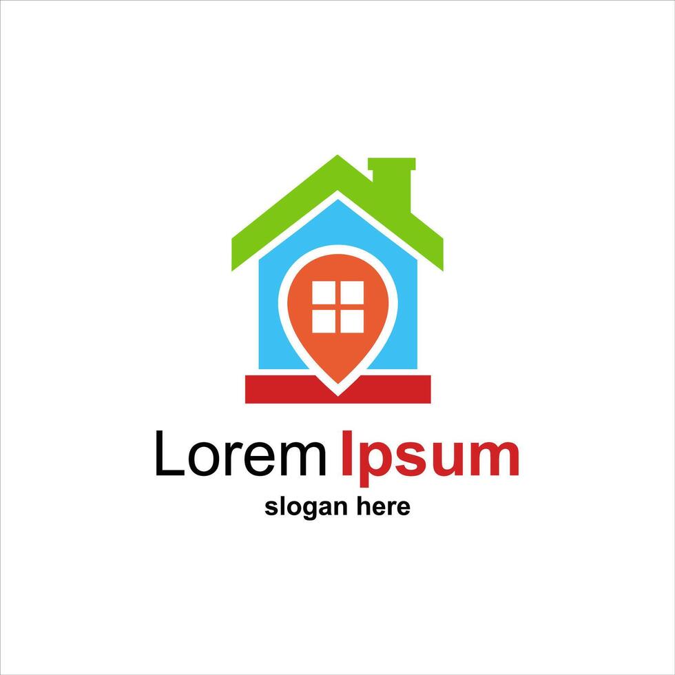 House Location Logo Design Template vector