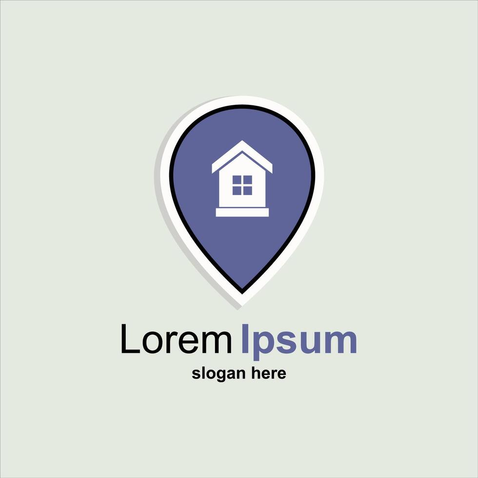 House Location Logo Design Template vector