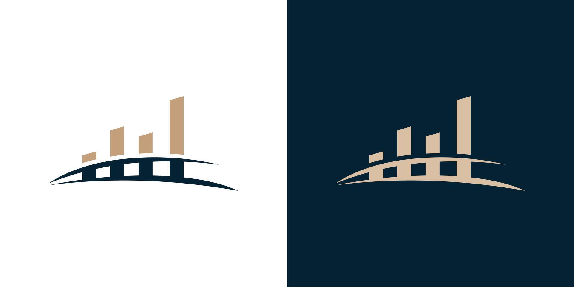 Bridge logo abstract symbol icon vector