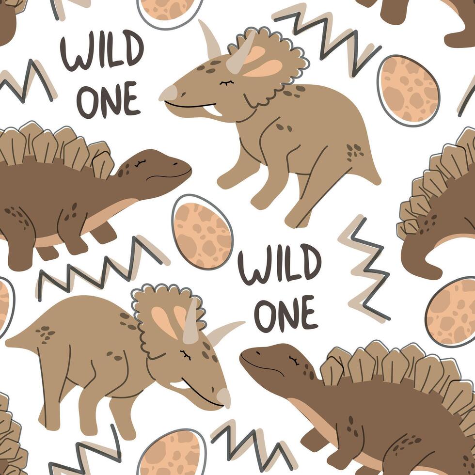 Boho childish seamless pattern vector