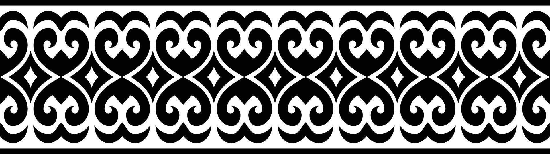 Ethnic border ornament pattern. Geometric oriental seamless pattern. Vintage element illustration. Baroque Floral Aztec tribal. Design for frame, textile, fabric, clothing, carpet, background. vector