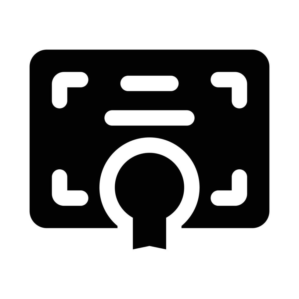 Simple Diploma solid icon. The icon can be used for websites, print templates, presentation templates, illustrations, etc vector