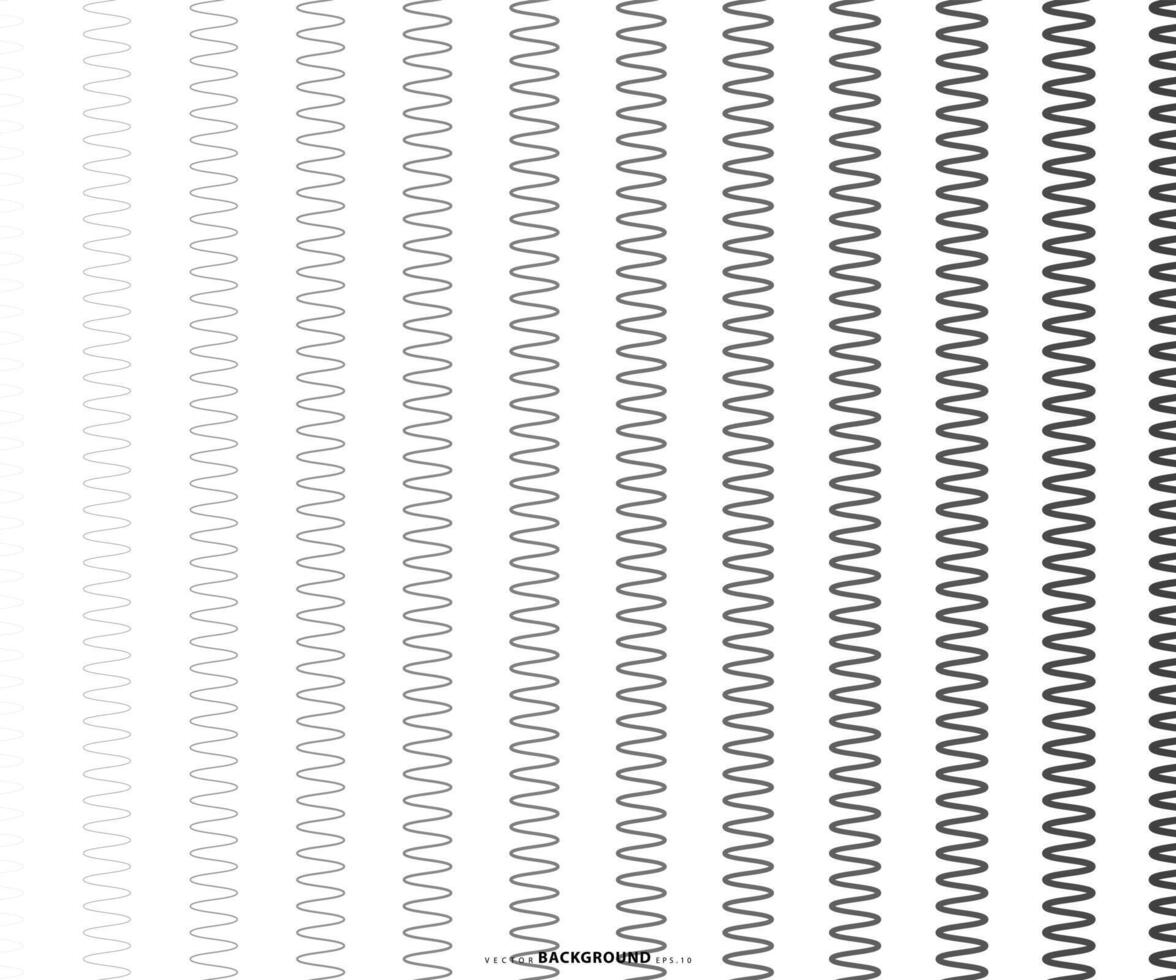 Zig Zag lines pattern. Black wavy line on white background. Abstract wave, illustration vector