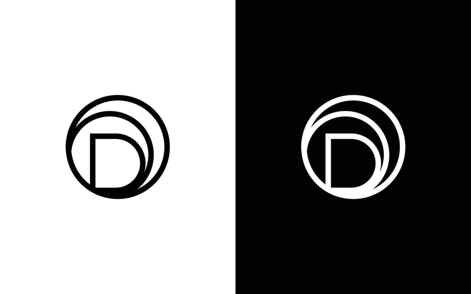 Minimalist letter D O logo template vector
