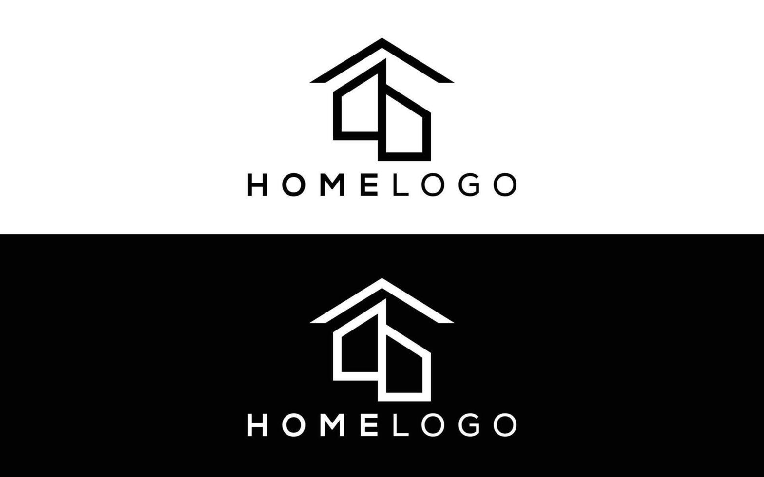 Minimalist Home icon logo. Modern Home real estate logo vector