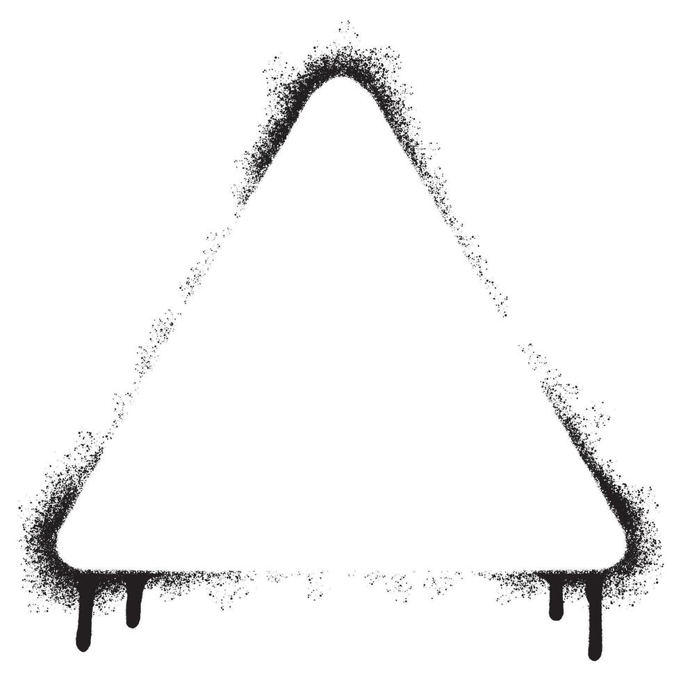 Spray Painted Graffiti triangle icon Sprayed isolated with a white background. vector