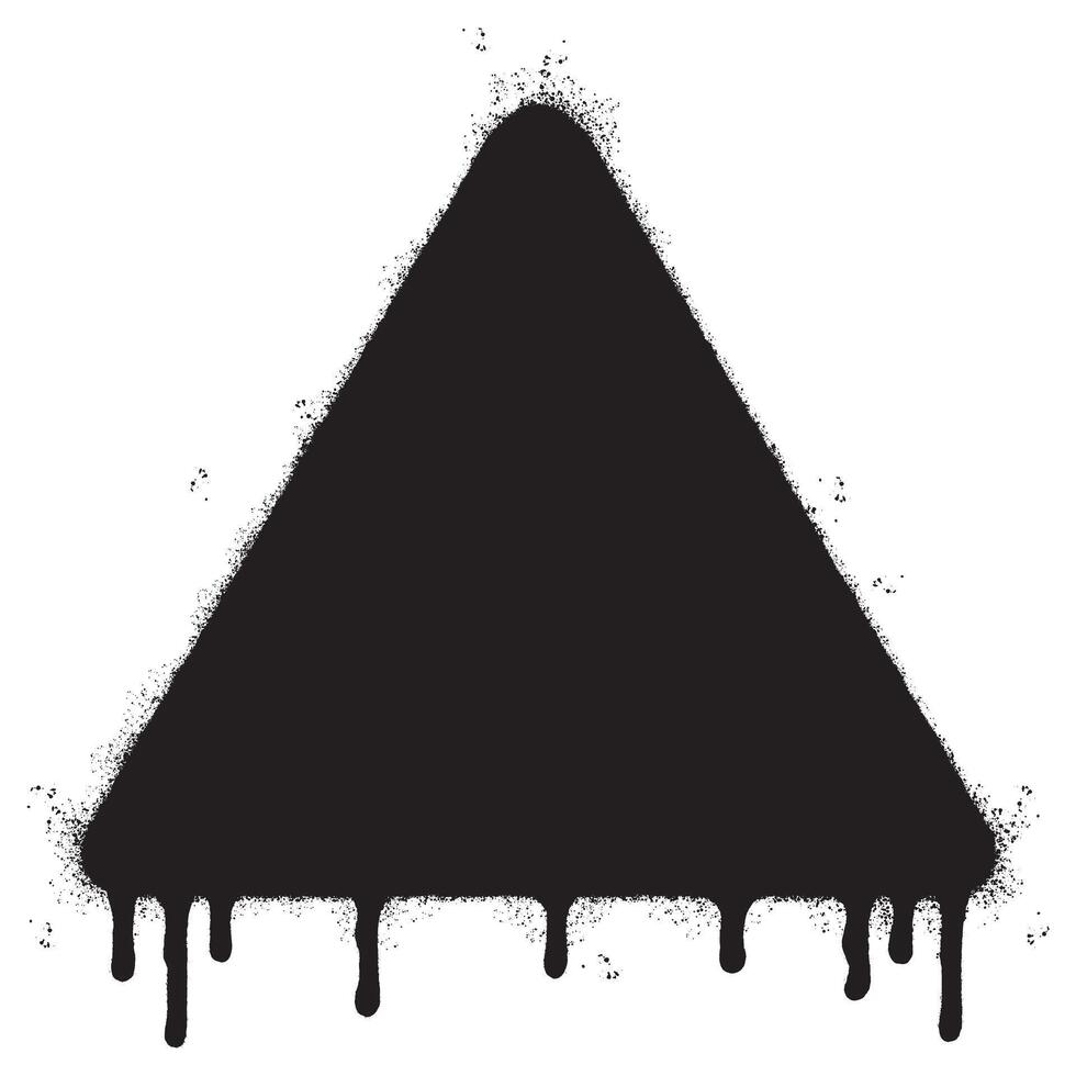 Spray Painted Graffiti triangle icon Sprayed isolated with a white background. vector