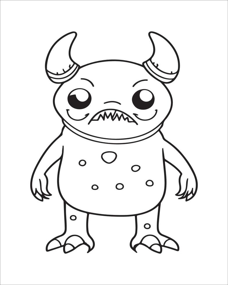 Monster Coloring Pages, Monster illustration vector