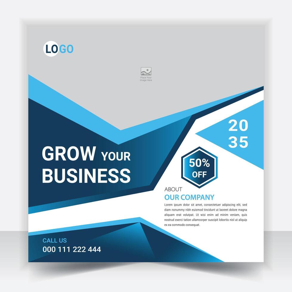 Business conference banner template. Online webinar social media post template. Online live webinar. vector