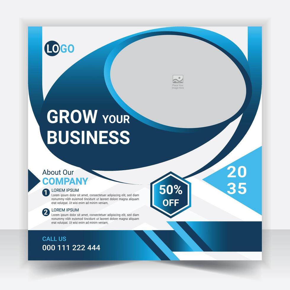 Business conference banner template. Online webinar social media post template. Online live webinar. vector