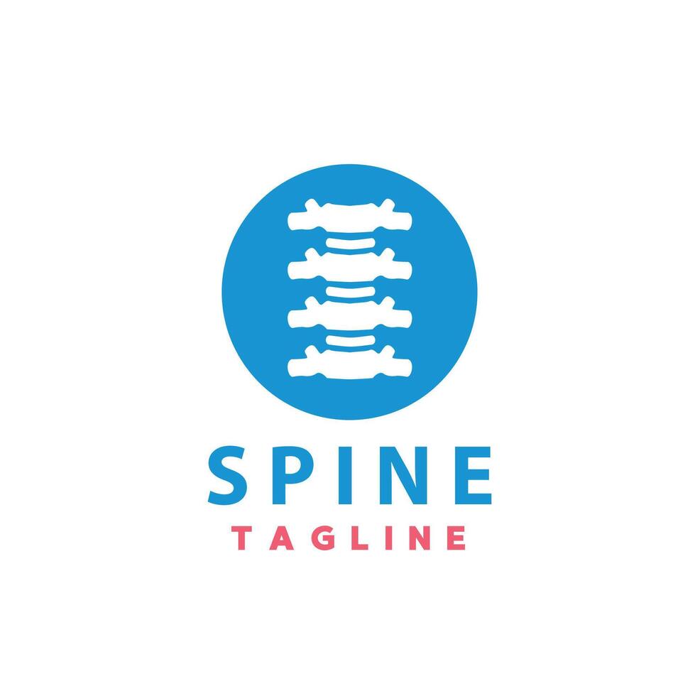 pine logo illustration. Chiropractic icon design Spine icon for Physio therapy suitable for clinic vector