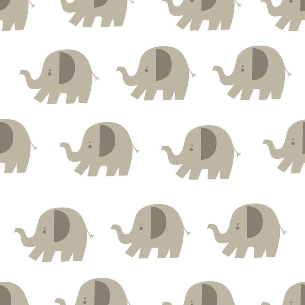 Seamless pattern with elephant. vector