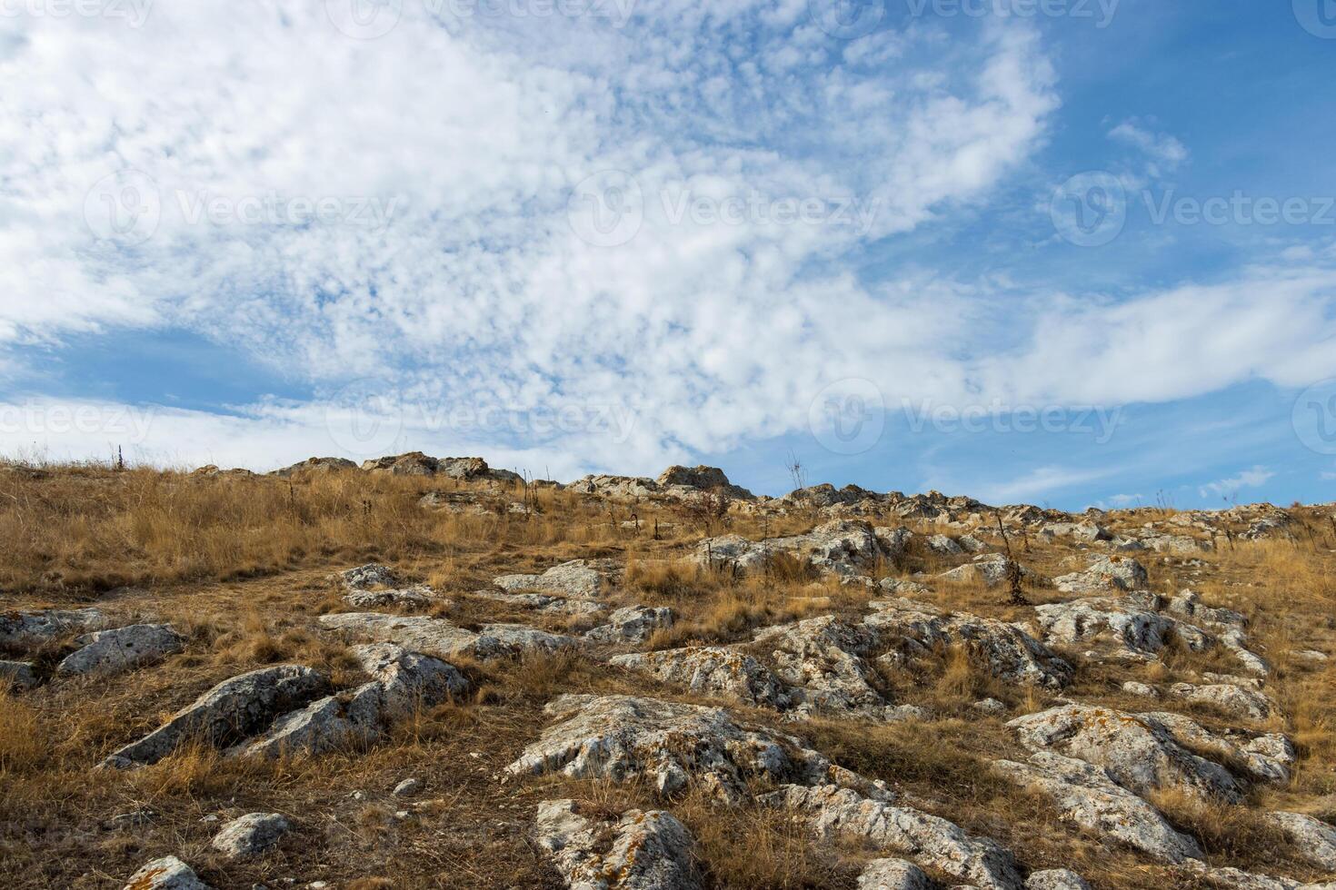 Landscape photo from the view at the top of The Enisala Medieval Fortress near Jurilovca in Tulcea, Romania.