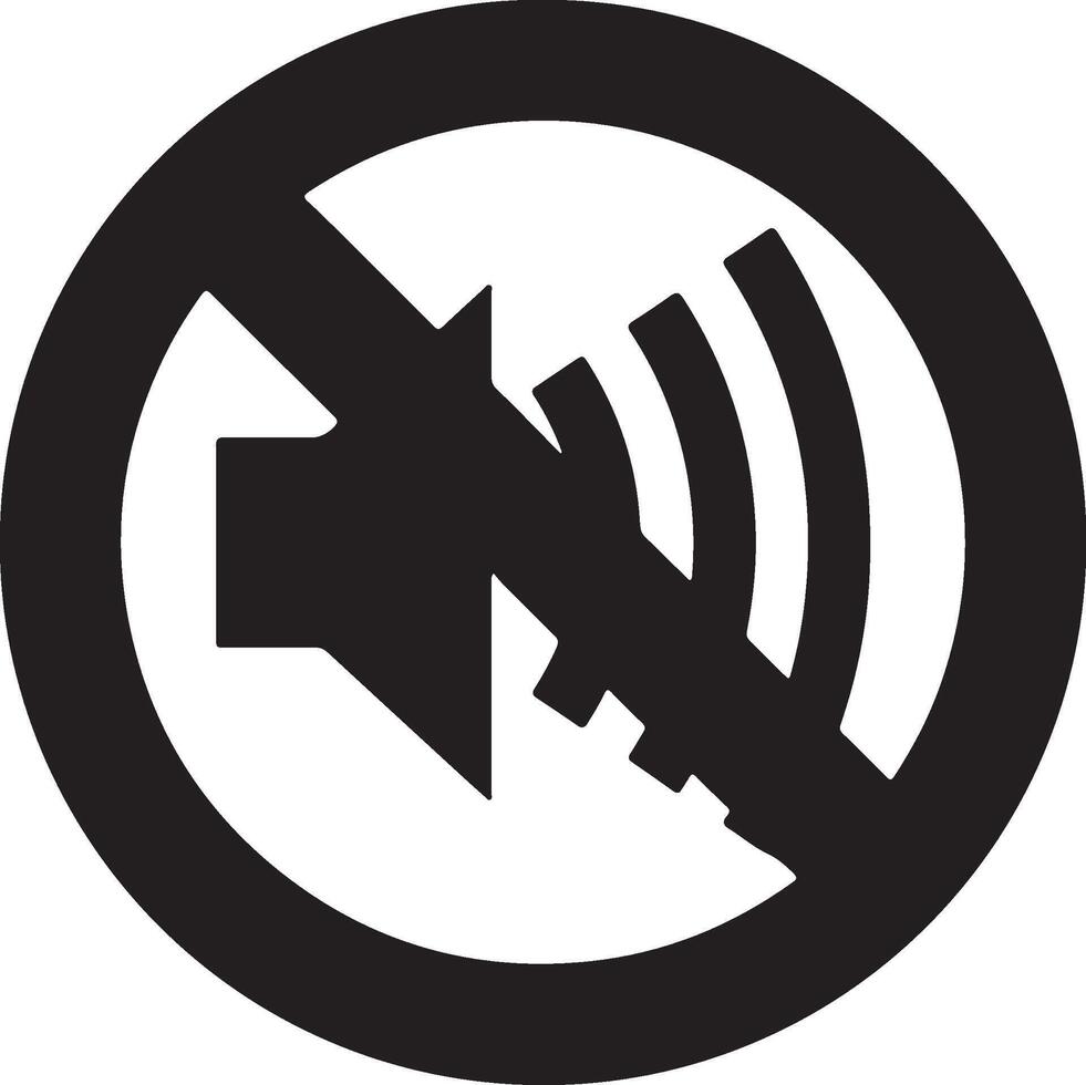 No sound illustration sign isolated on white background vector