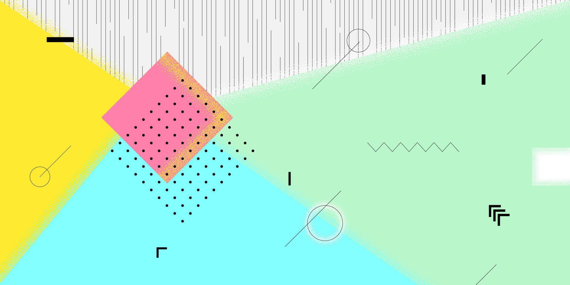 Abstract retro minimal summer brutalism banner. Aesthetic brutalist style geometrical figure sun. Summertime vibes bauhaus graphic pattern. Modern trendy minimalist asymmetric horizontal eps artwork vector