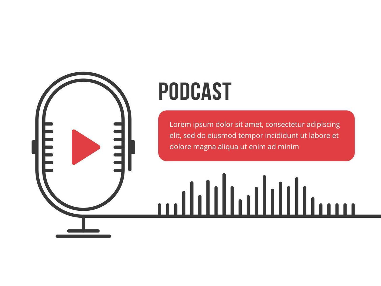 Minimal Podcast Banner vector