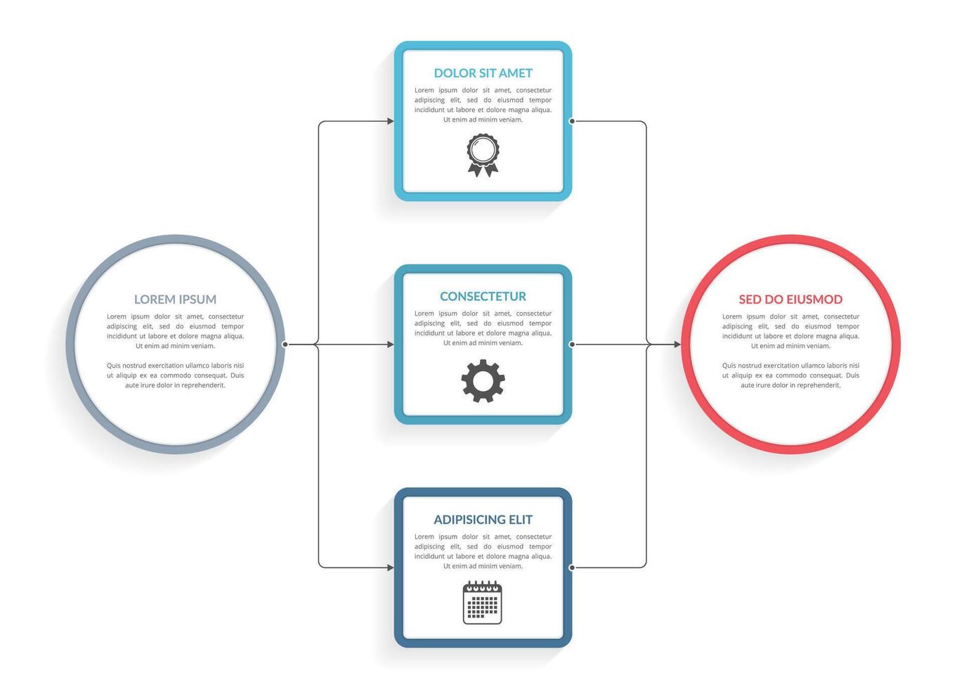 Flowchart Infographic Template vector