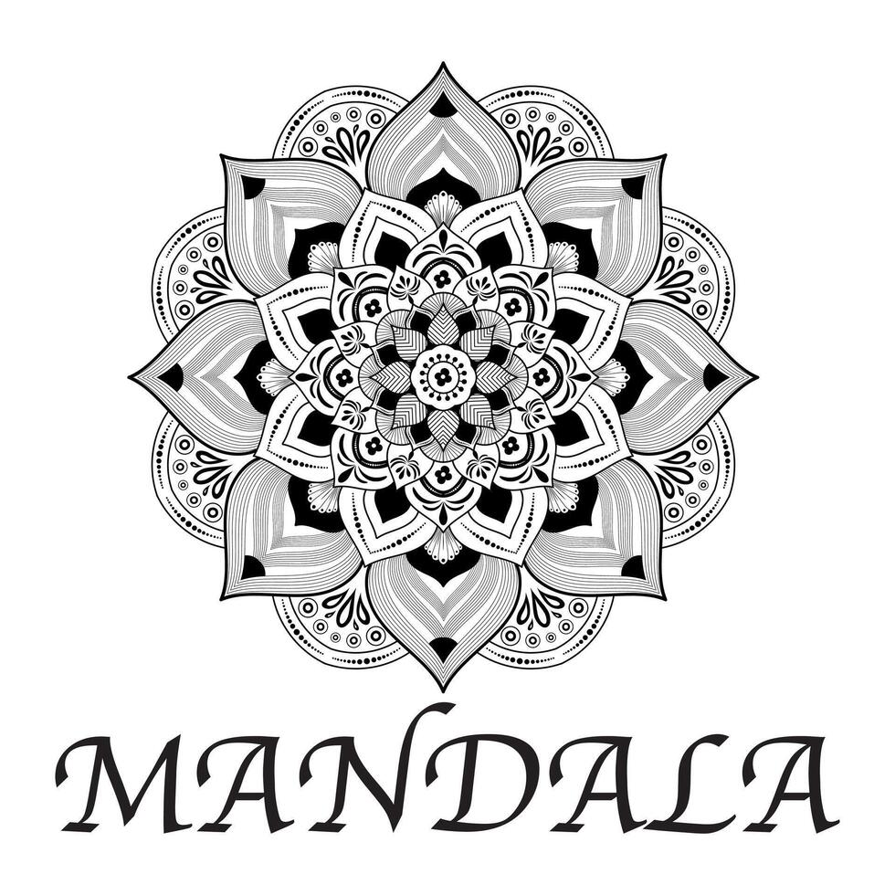 Custom unique new professional colouring book pages mandala vector