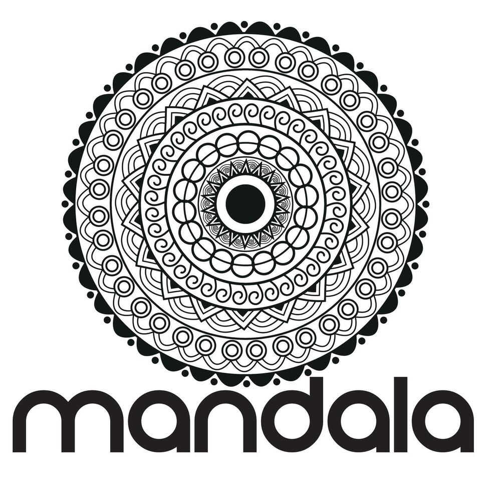 Custom unique new professional colouring book pages mandala vector