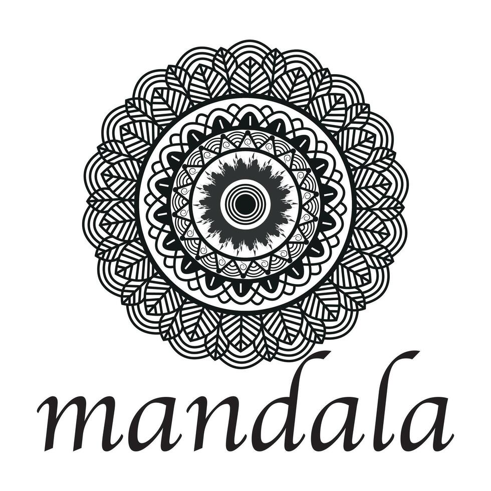 Custom unique new professional colouring book pages mandala vector