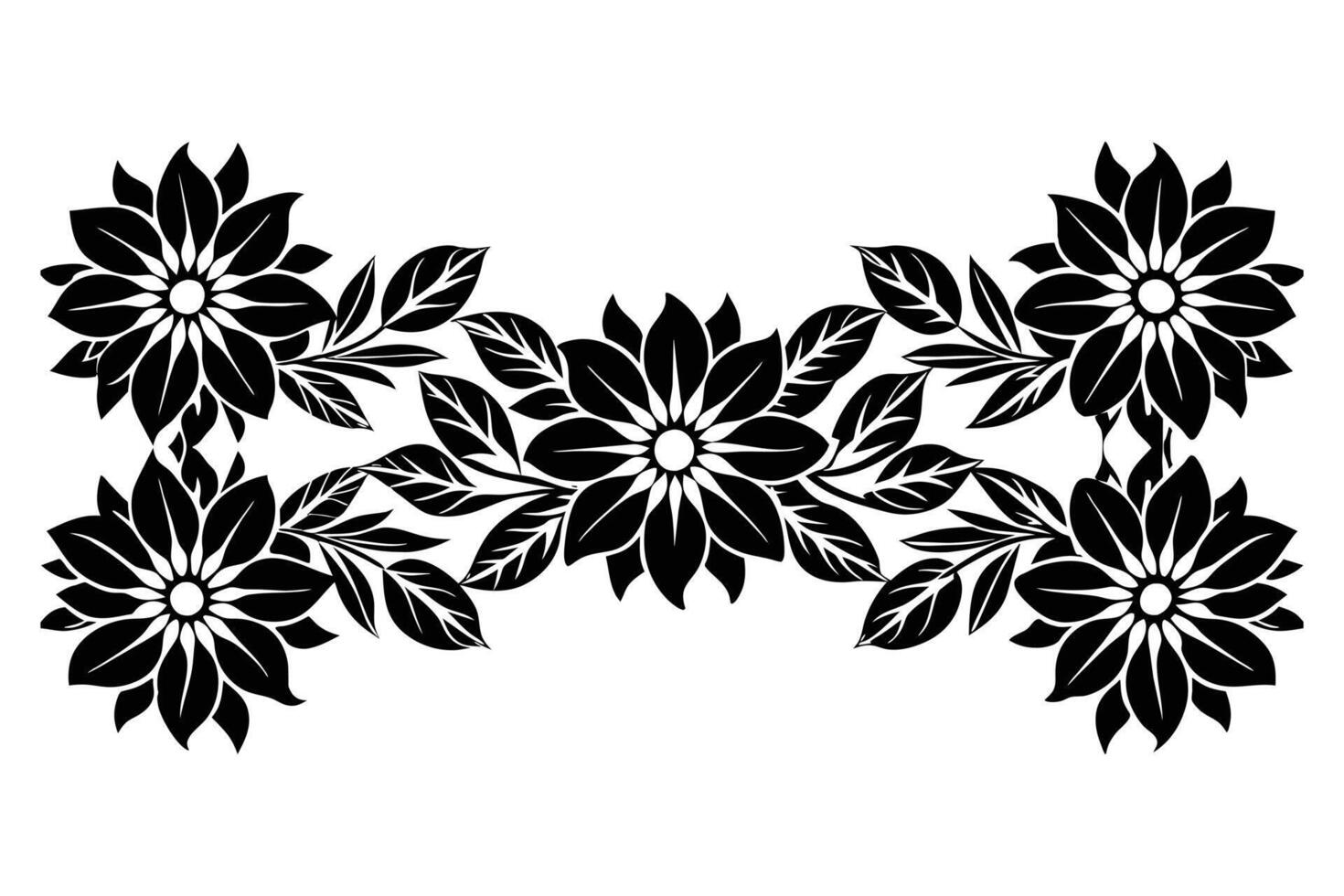Seamless pattern modern hand drawn nature foliage vector