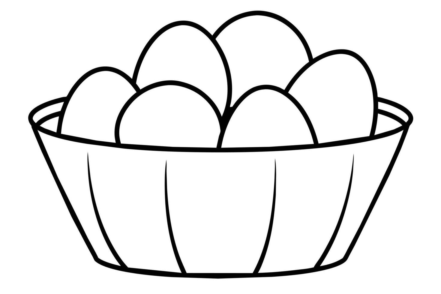 Eggs in the basket design vector