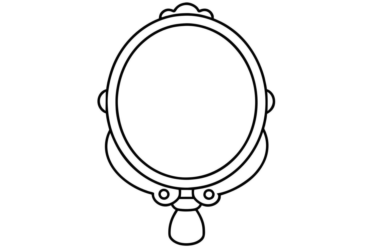 Mirror frame Hand drawn illustration design vector