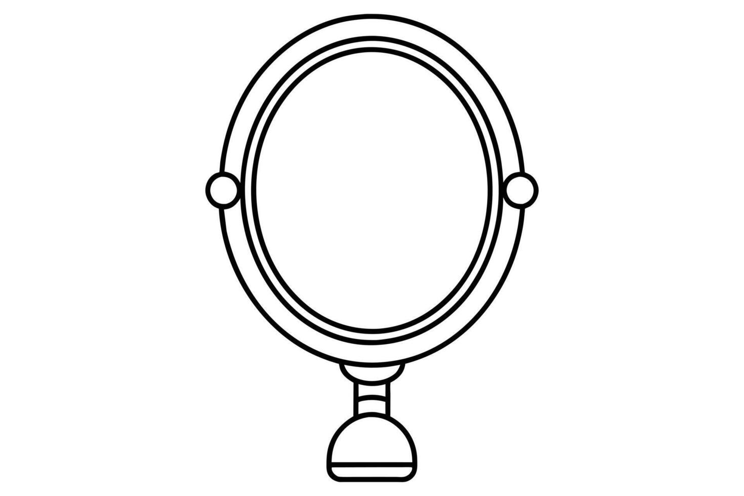 Mirror frame Hand drawn illustration design vector