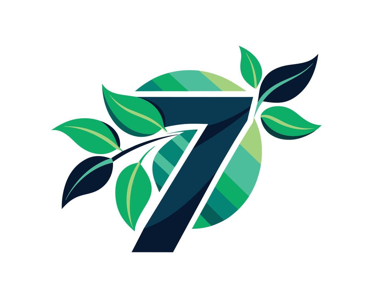 Leaf Number 7 illustration vector