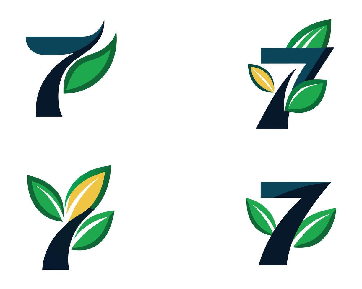 Leaf Number 7 illustration vector