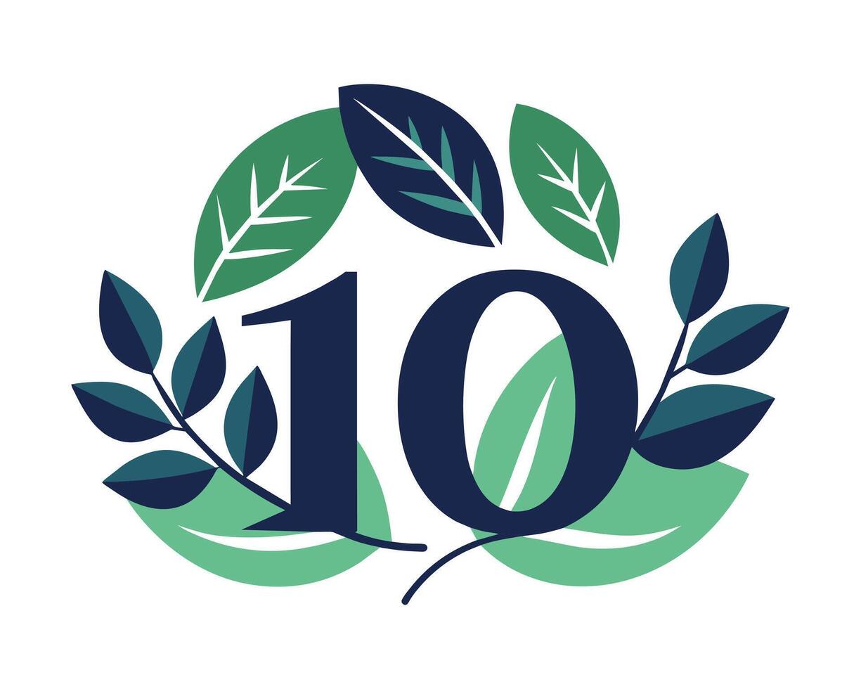 Leaf Number 10 illustration vector