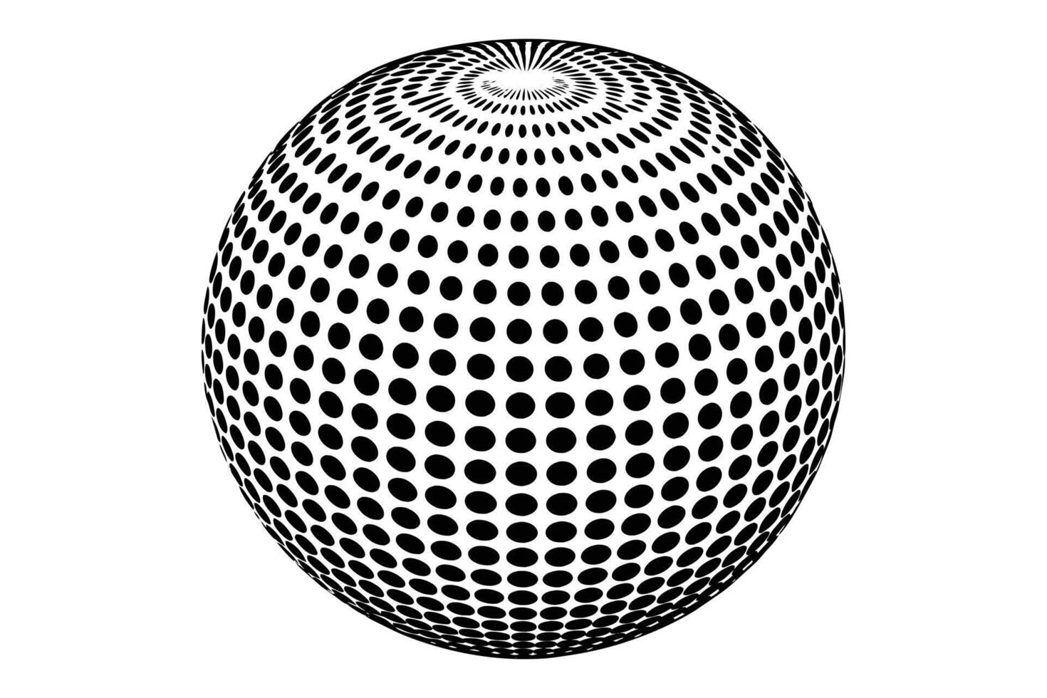 Dotted orb design element on black vector