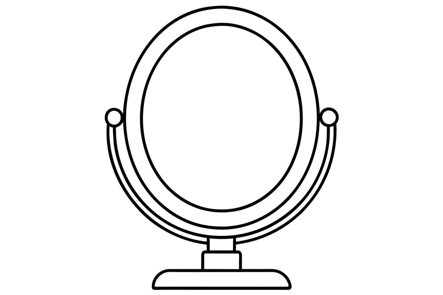 Mirror frame Hand drawn illustration design vector