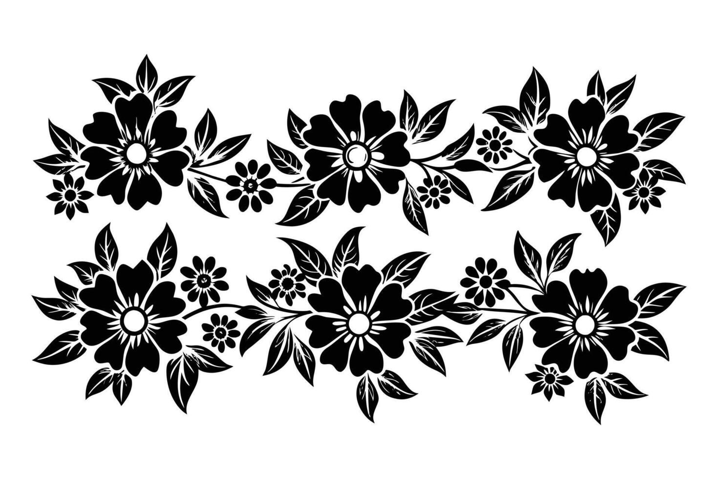 Seamless pattern modern hand drawn nature foliage vector