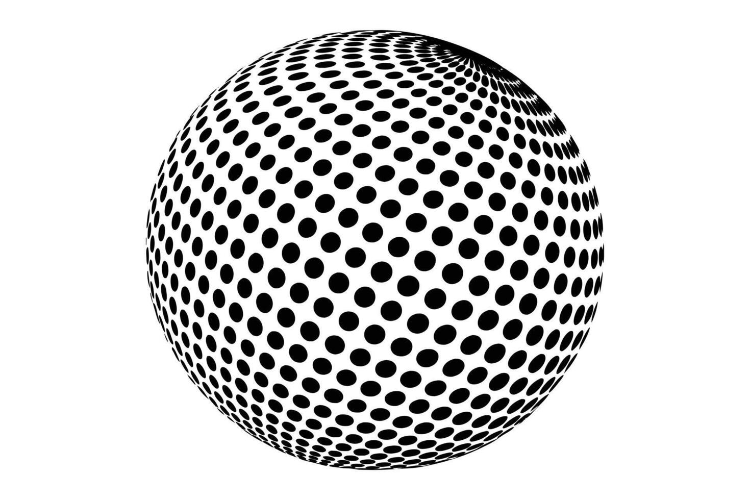 Dotted orb design element on black vector
