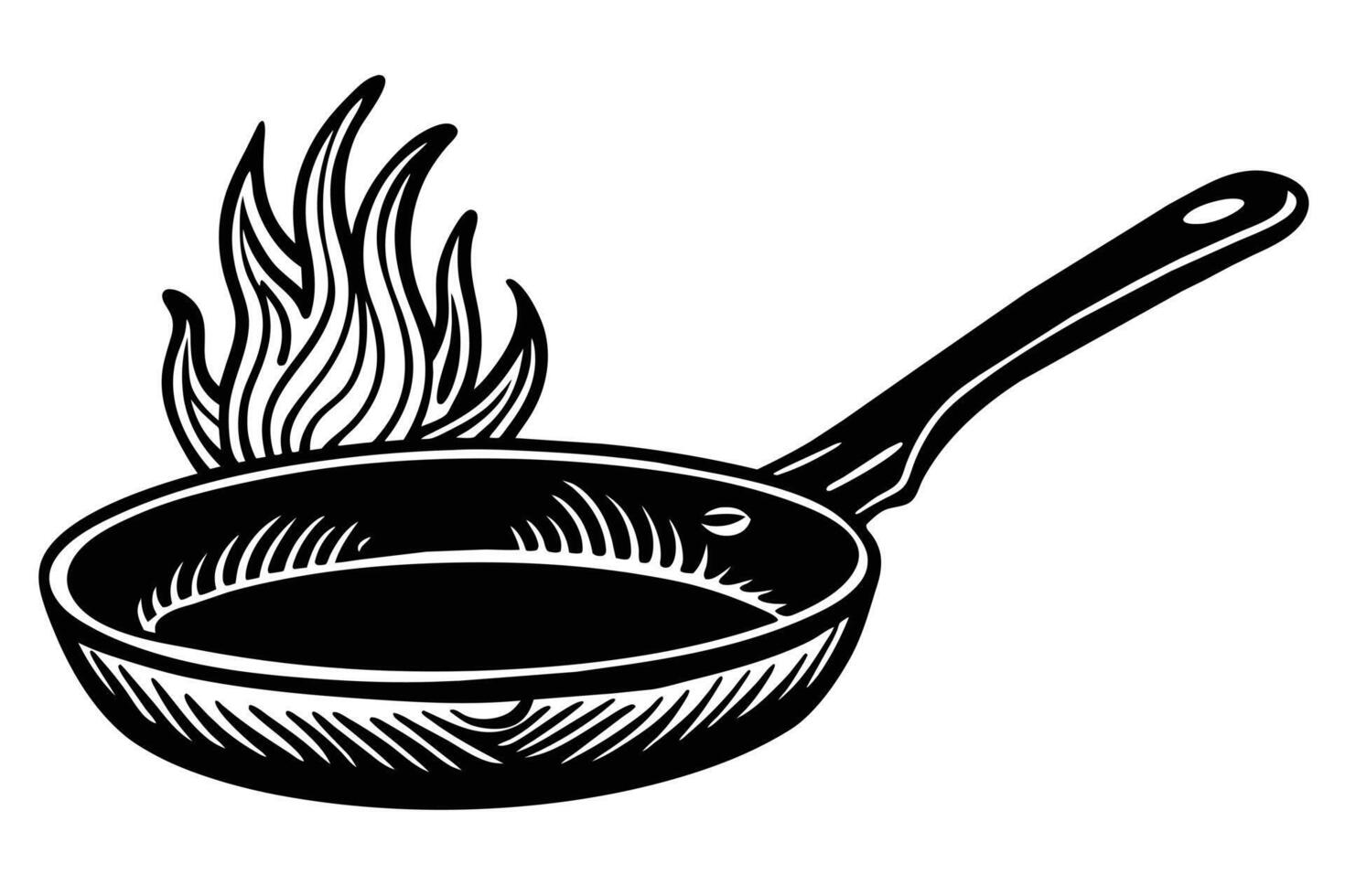 Frying pan icon Fry or roast food design vector