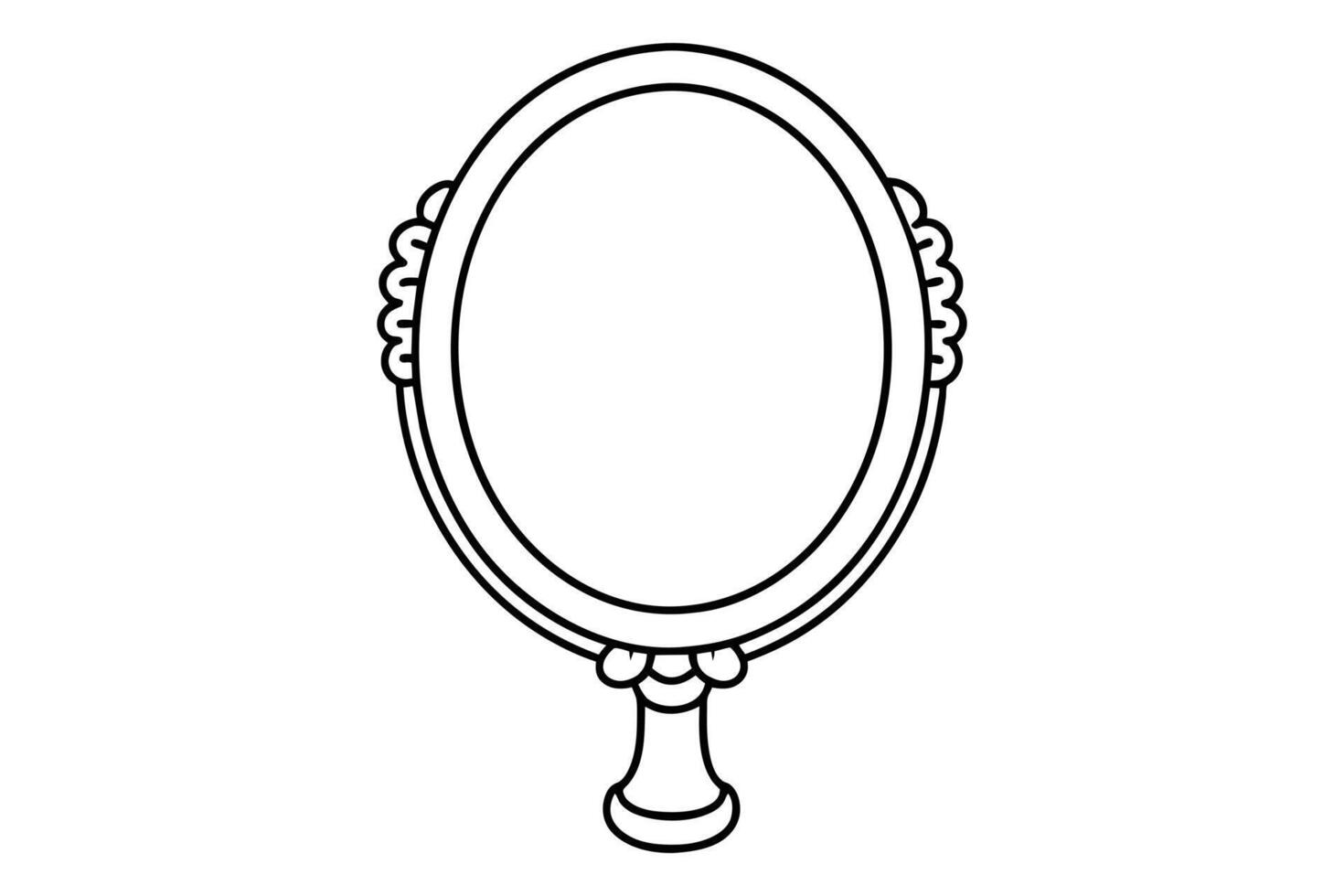 Mirror frame Hand drawn illustration design vector