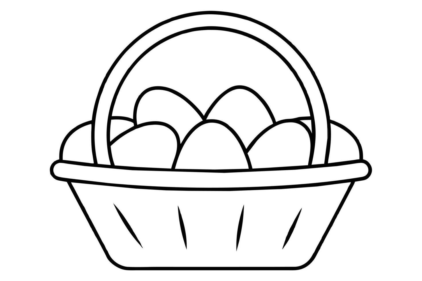 Eggs in the basket design vector