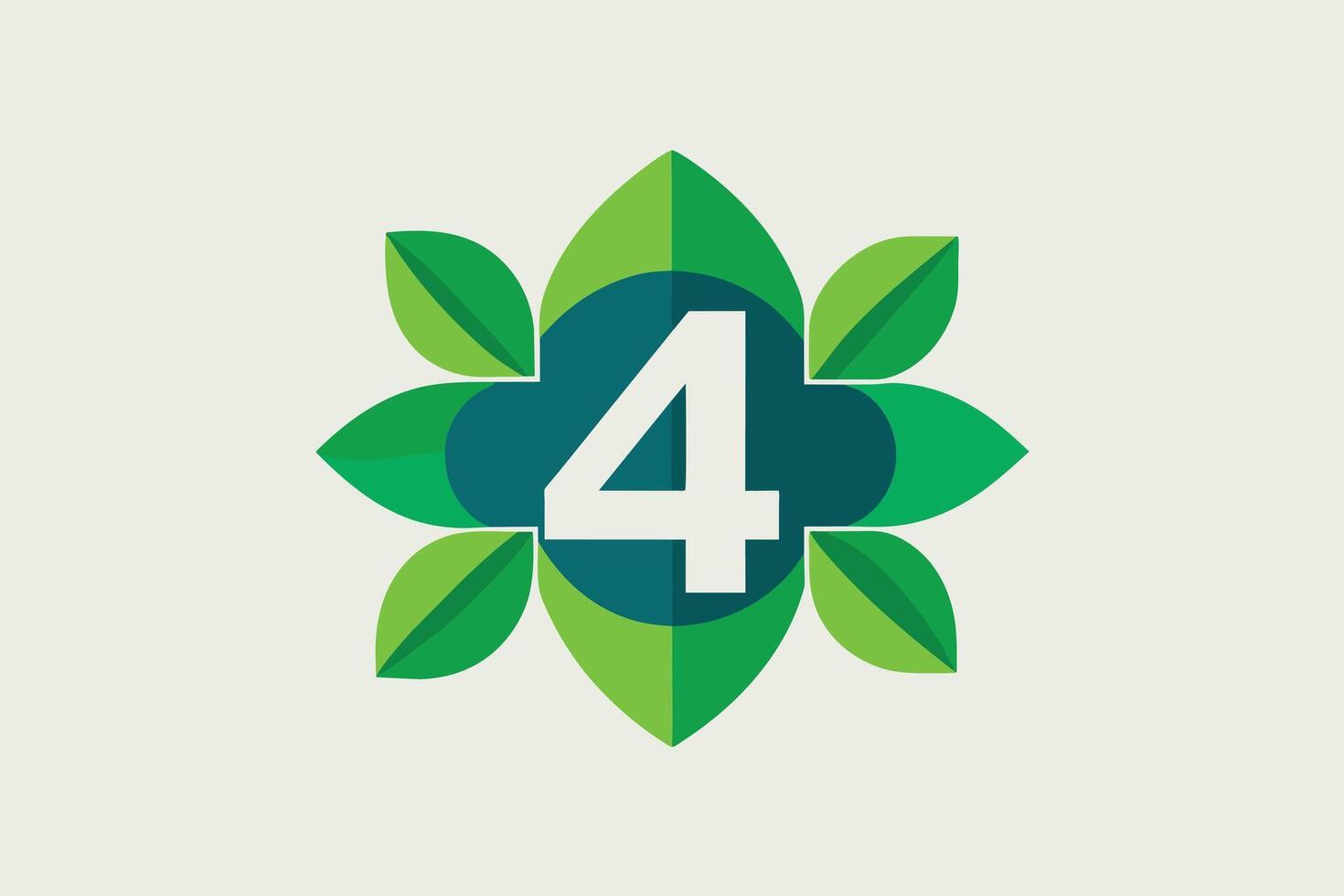 Leaf Number 4 illustration vector