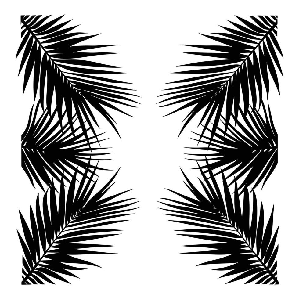 tropical leaves palms, trees. vector