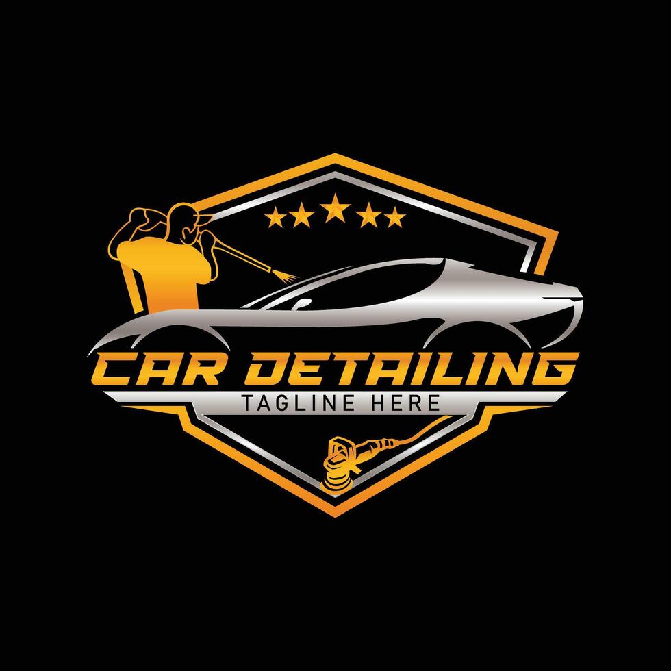 car detailing service logo vector