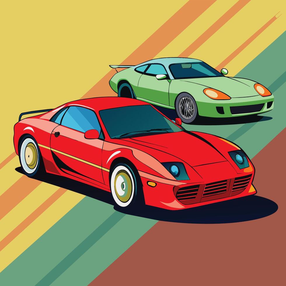 Flat design illustration of car vector