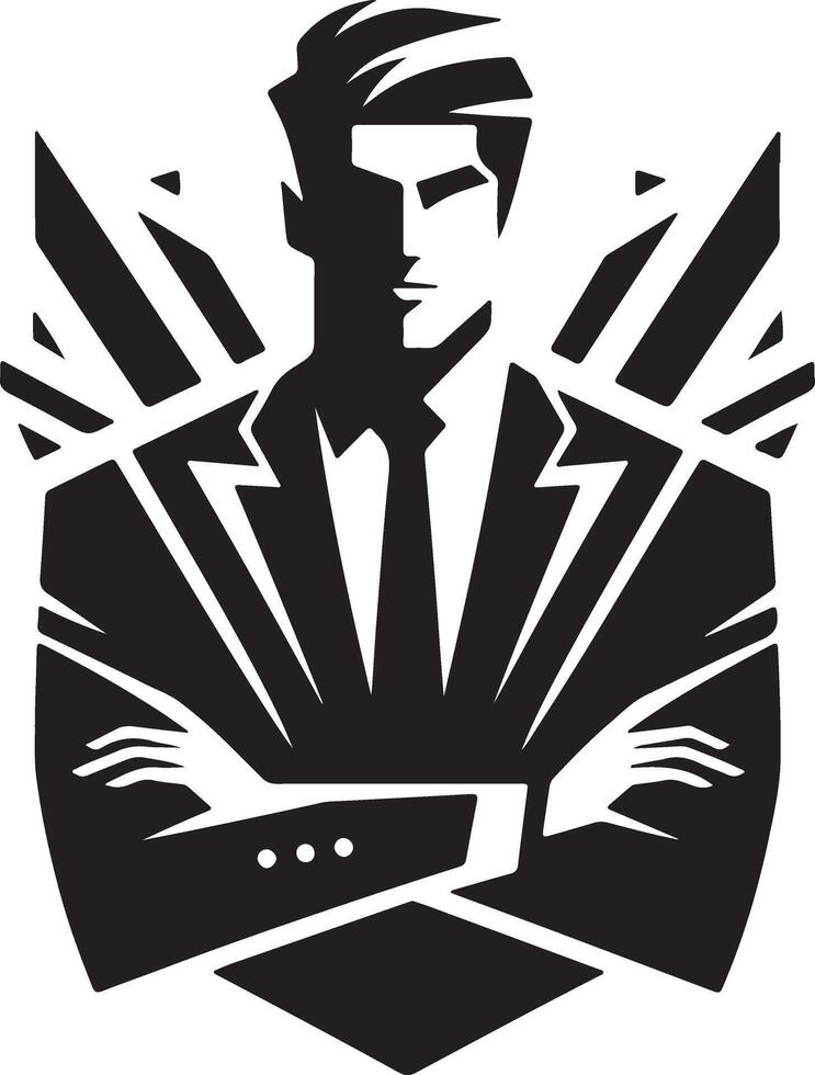 Black silhouette of a superhero gym man vector