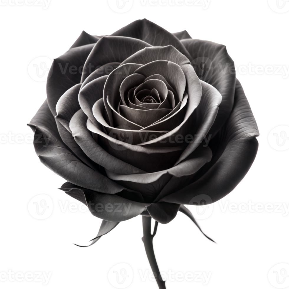 Black Rose on Transparent Background png