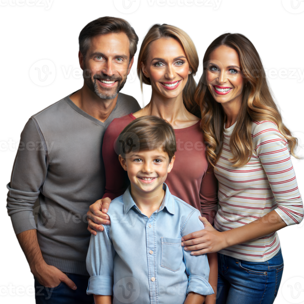 Family Posing Together Transparent Background png