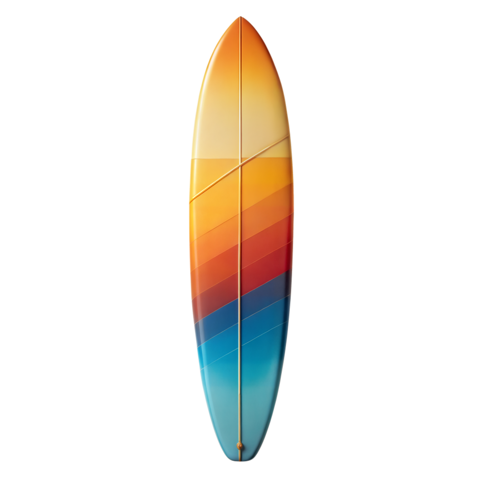 Colorful Surfboard on Transparent Background png