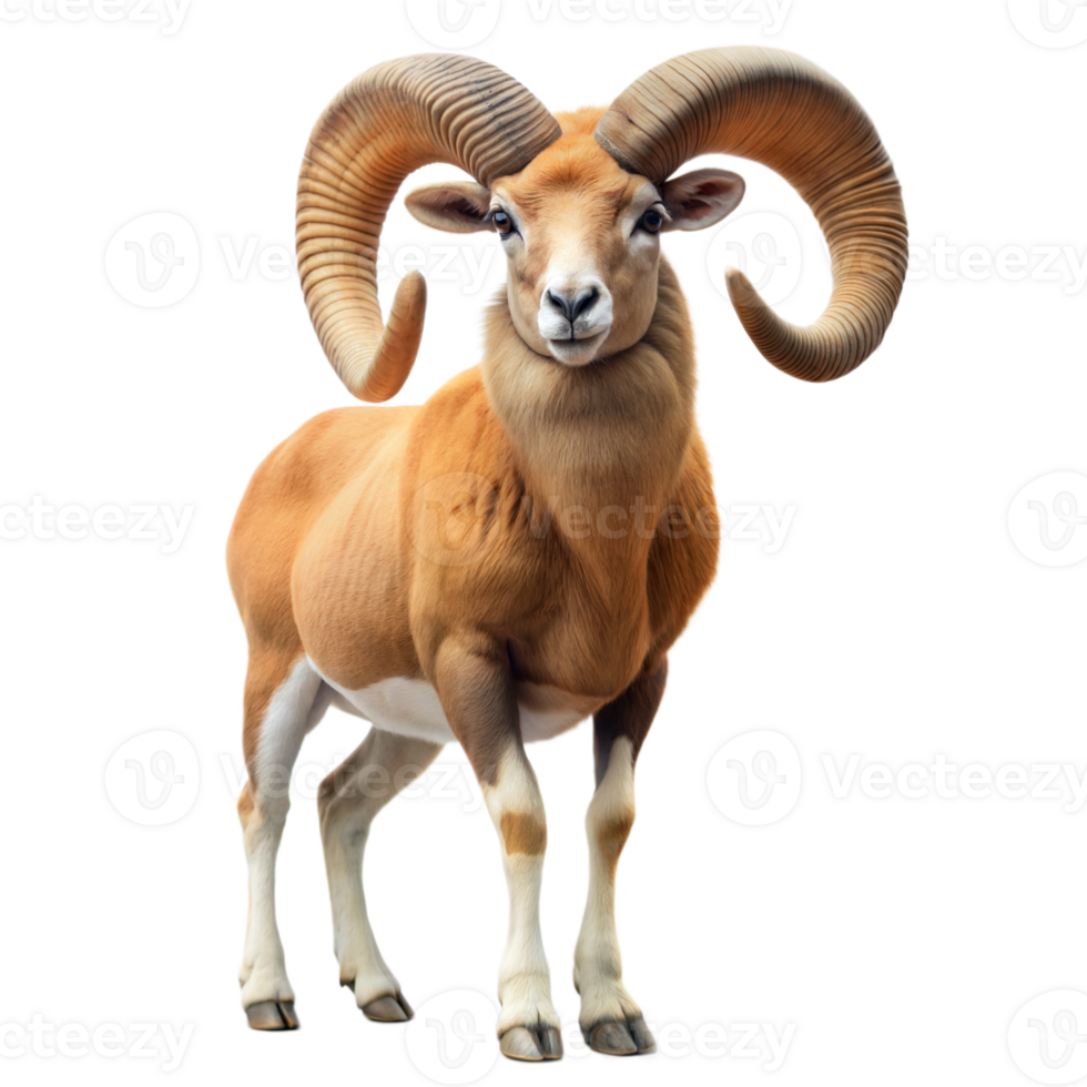 Ram With Long Horns on Transparent Background png
